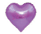 Balão Metalizado 10" 25cm Coração c/20 unid. – Lilás - Imagem 1