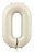 Balão Metalizado 16" Número 0 c/1 unid. - Creme (Fracionado) - Imagem 1