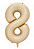 Balão Metalizado 16" Número 8 c/1 unid. - Caramelo (Fracionado) - Imagem 1