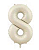 Balão Metalizado 16" Número 8 c/1 unid. - Creme (Fracionado) - Imagem 1