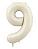 Balão Metalizado 16" Número 9 c/1 unid. - Creme (Fracionado) - Imagem 1