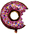 Balão Metalizado 42×69cm Donut Mordido c/1 unid. - Imagem 1