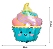 Balão Metalizado 44×61,5cm Cupcake c/1 unid. - Azul - Imagem 2