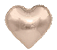 Balão Metalizado 5" 12,5cm Coração c/20 unid. - Ouro Rose - Imagem 1