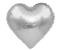 Balão Metalizado 5" 12,5cm Coração c/20 unid. - Prata - Imagem 1