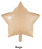 Balão Metalizado 17" 43×43cm Estrela Fosca c/1 unid. - Bege - Imagem 1