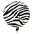Balão Metalizado 18" 45cm c/1 unid. - Zebra - Imagem 1