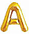 Balão Metalizado Letra 16" 40cm c/1 unid. Dourado - A - Imagem 1