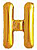 Balão Metalizado Letra 16" 40cm c/1 unid. Dourado - H - Imagem 1
