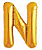 Balão Metalizado Letra 16" 40cm c/1 unid. Dourado - N - Imagem 1