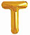 Balão Metalizado Letra 16" 40cm c/1 unid. Dourado - T - Imagem 1