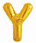 Balão Metalizado Letra 16" 40cm c/1 unid. Dourado - Y - Imagem 1