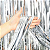 Cortina Decorativa Metalizada 1X2m c/ 1 unid. - Prata - Imagem 1