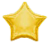 Balão Metalizado Estrela 10" 25cm c/ 1 unid. - Dourado - Imagem 1