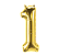 Balão Metálico Número Art-Latex 16" - Art-Latex - Ouro - 1 - Imagem 1