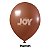 Balão Liso JOY c/ 12 unid. - Marron - 16 - Imagem 1