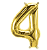 Balão Metálico Número Art-Latex 16" - Art-Latex - Ouro - 4 - Imagem 1