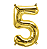 Balão Metálico Número Art-Latex 16" - Art-Latex - Ouro - 5 - Imagem 1