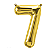 Balão Metálico Número Art-Latex 16" - Art-Latex - Ouro - 7 - Imagem 1