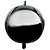 Balão Metalizado Bola 18 polegadas com 1 unidade - Preto - Imagem 1