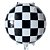 Balão Metalizado Redondo Quadriculado 17"  (43cm) c/ 1 unid. - Preto - Imagem 1
