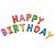 Balão Metalizado Happy Birthday 16" c/ 13 unid. - Colors - Imagem 1