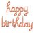 Balão Metalizado Happy Birthday c/ 2 unid. - Ouro Rose - Imagem 1