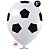 Balão Bola Futebol JOY c/ 25 unid. - Branco e Preto - Imagem 1