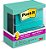 BLOCO ADESIVO PORTA BLOCO DISPLAY TRANSPARENTE + REFIL 76X76  90F - Imagem 1