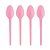 COLHER PLASTICO BOLO ROSA C/50  7898923195216 - Imagem 1