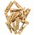 PRENDEDOR MADEIRA CRU MINIATURA 4,5CM C/06  KIT  7890265022779 - Imagem 1