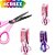 TESOURA USO GERAL ACRILEX 19CM  PRETO/ ROSA/ ROXA - Imagem 2