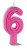 VELA C/GLITER N.6 ROSA  C/10  7896901617941 - Imagem 2