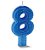 VELA C/GLITER N.8 AZUL  C/10  7896901617767 - Imagem 2