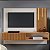 Painel Roma Ripado Para Tv 55" 1,80 Naturalle / Off White - Imagem 2