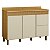 Balcão para Cozinha 120cm 3 Portas 2 Gavetas Dakota Cinamomo/Off White - Imagem 1