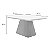 Conjunto de Mesa de Jantar com Tampo de Vidro Luna e 4 Cadeiras Grécia Linho Grafite - Imagem 3