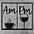 Kit 10 Apliques Decorativos AM PM Cantinho do Café e Vinho em MDF Preto - Imagem 2