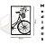 Kit 10 Apliques Quadros Decorativos Bicicleta Com Flores em MDF Preto - Imagem 4