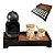 Kit 10 Bandejas Porta 40 Capsulas Gaveta Embutida Dolce Gusto Preta com Amadeirado Caramelo em MDF - Imagem 5