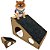 Kit 10 Arranhadores para Gatos Cachorros com Carpete Preto Rampa em MDF - Imagem 8