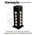 Kit 10 Torres Organizadoras Porta Cápsulas Vertical Preta Giratória em MDF - Imagem 14