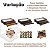 Kit 10 Bandejas Com 2 Gavetas Embutida Porta 80 Cápsulas Marrom Espelhada Dolce Gusto Três Corações Nespresso MDF - Imagem 13