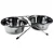 Comedouro Inox Duplo Suporte Baixo Jambo Nº - Imagem 1