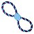 Brinquedo Mordedor Corda Rubber Blue 8 Resist para Cães - Imagem 1