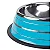 Comedouro Jambo Listrado Inox Azul - M - Imagem 3