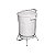 Lixeira Redonda com Pedal  Branco 30L Art Ferro - Imagem 1