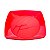 Prato de Plástico Quadrado 21cm Vermelho 10 unidades - Prafesta - Imagem 1