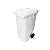 Lixeira Container de Plástico com Roda 120L Branco JSN - Imagem 2