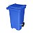 Lixeira Container com Pedal Roda 240L Azul - JSN - Imagem 4